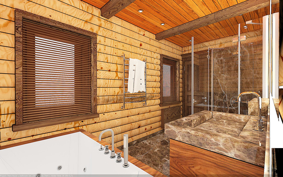 дизайн частного деревянного дома